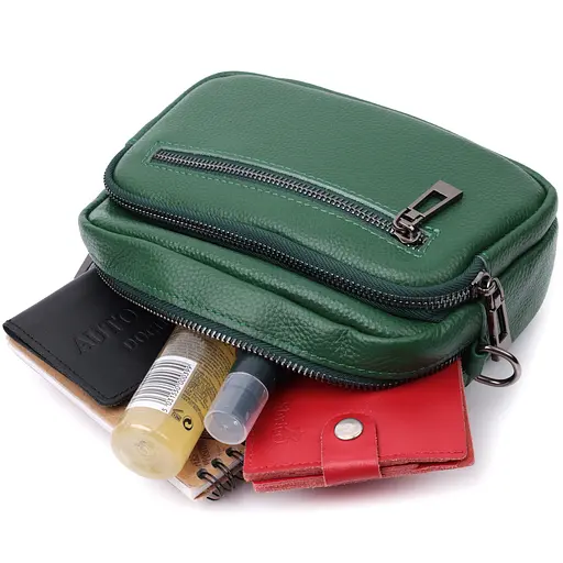 Кожаная женская сумка Vintage 21х14х8 см sum0026587 - фото 10