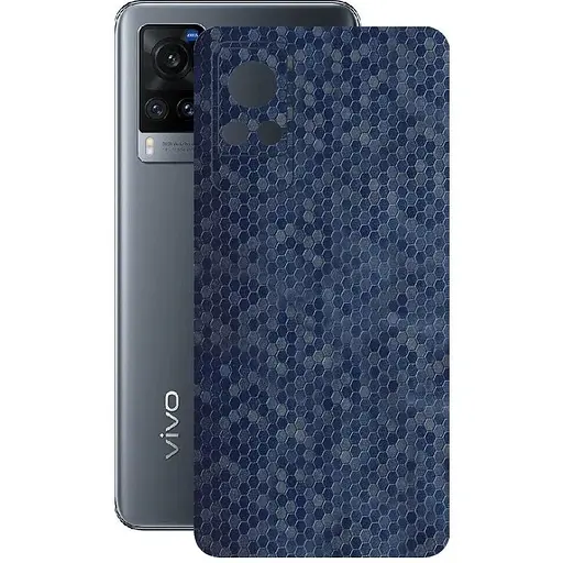 Захисна плівка StatusSKIN для Vivo X60 5G Корпус Вініл Соти сині - фото 1