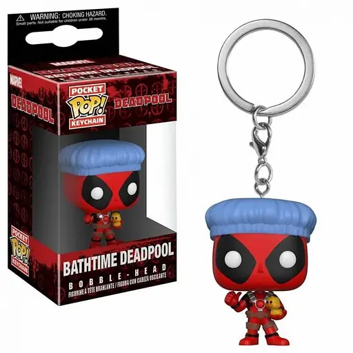 Фігурка-брелок Funko Pop Дедпул з качечкою Marvel Bathtime Deadpool 4 см DP 21 - фото 1