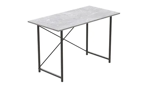 Стол письменный Line Лайт Ferrum-decor 750x1000x600 Черный металл ДСП Бетон 16 мм (FRD-104849) - фото 3