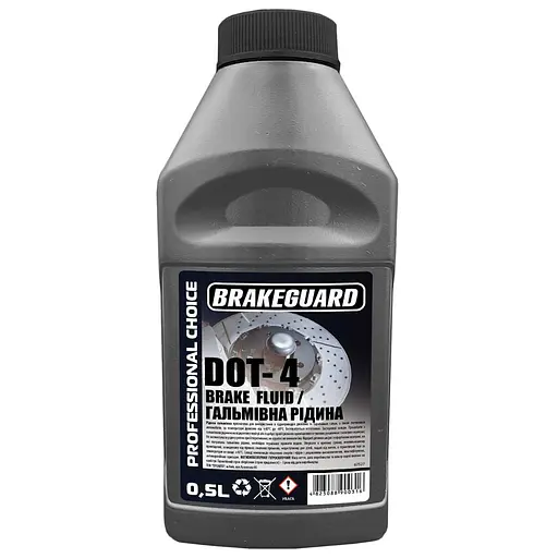 Рідина гальмівна Brakeguard ДОТ-4, 0.5 л