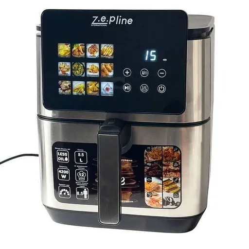 Аэрофритюрница Zepline ZP-00342 13 л 4200 Вт с двойным нагревом, мультипечь без масла, цифровая фритюрница - фото 1