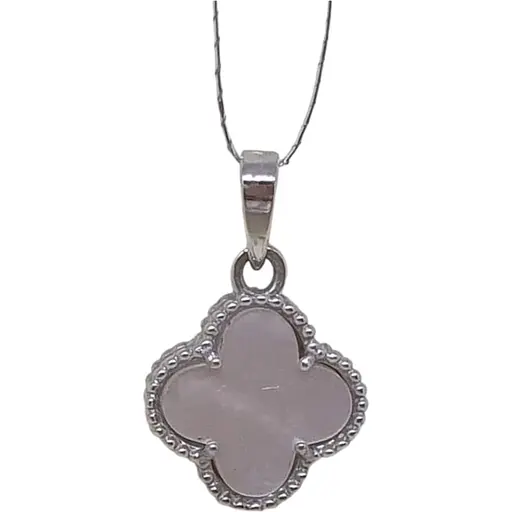 Золотая подвеска Платон Клевер с перламутром. 3П126/68Б