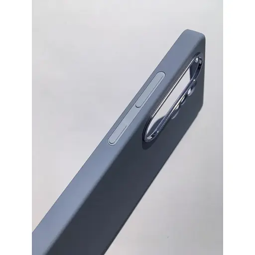 Оригінальний протиударний силіконовий чохол Samsung Silicone Case для Galaxy S25 Ultra Light Blue - фото 5