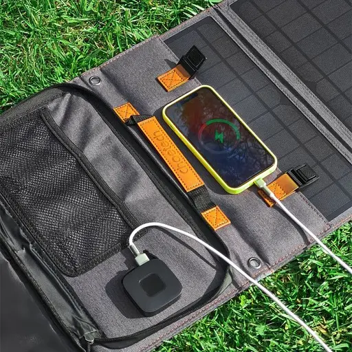 Портативна сонячна зарядна станція Choetech 36W black - фото 8