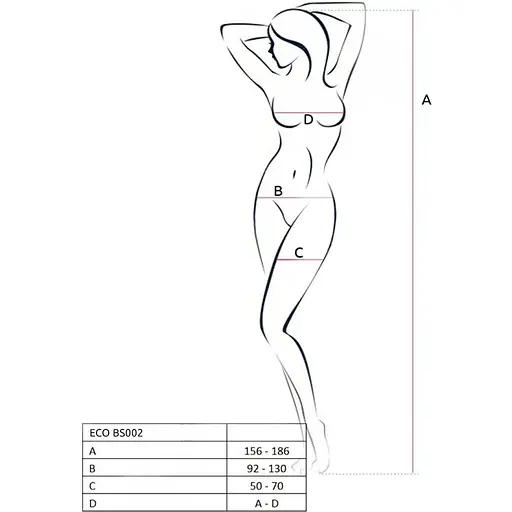 Бодистокинг Passion ECO BS002 Black, с доступом, имитация подвязок, абстрактный рисунок - фото 5