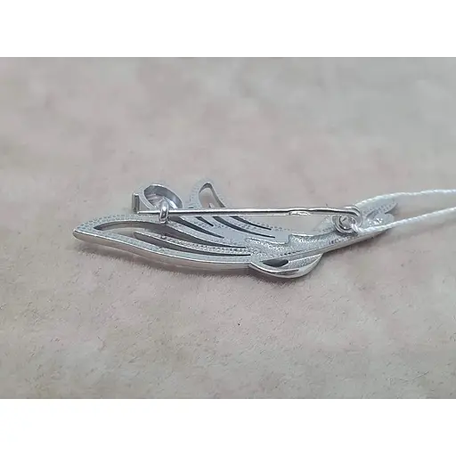 Срібна брошка Ірій з фіанітами. 9526 ФИОЛ - фото 3