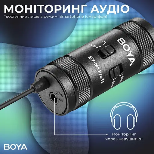 Мікрофон Boya BY-M1 Pro II Black (BY-M1 Pro II) - фото 8