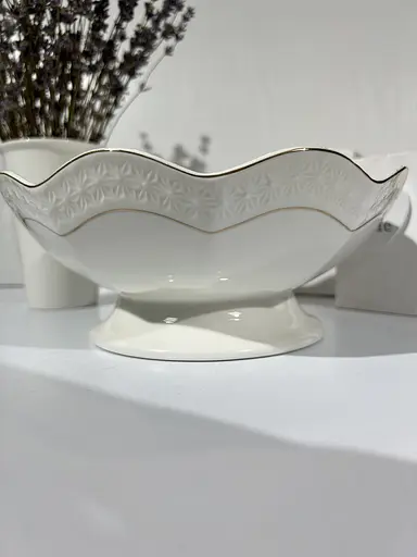 Конфетница Interos Снежная Королева фарфоровая на ножке 1300 мл 23.2 см 1423-A - фото 4