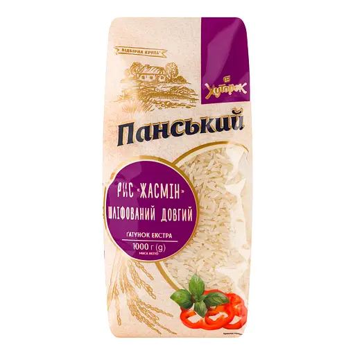 Рис Жасмин Хуторок Панский шлифованный длинный 1 кг  - фото 2