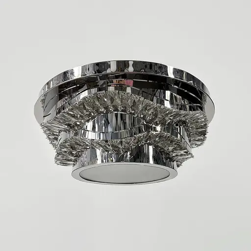 Хромована стельова люстра з прозорим кришталем Ø 58 см | Арт. C 1784/600 | Line F - фото 3