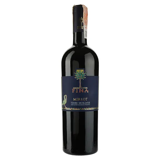 Вино Fina Merlot, красное, сухое, 0,75 л - фото 1