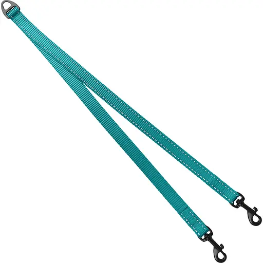 Повідець-спарка для собак рефлекторний Barksi Active (ширина 16 мм, довжина 80 см) бірюзовий - фото 2