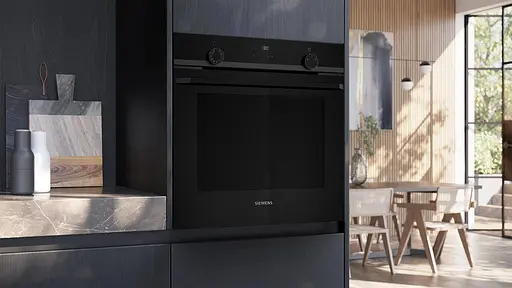 Духова шафа Siemens електрична, 76л, A, дисплей, конвекція, телескопічні направляючі, чорний - фото 6