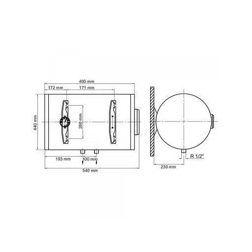 Бойлер електричний накопичувальний Arti WHH Dry 50L/2 - фото 2