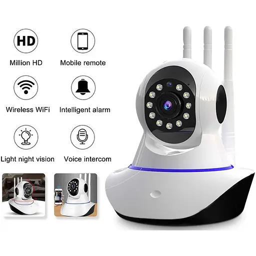 Камера відеоспостереження Pix-Link бездротова Нічне бачення RW207PA 1080P/2MP шпигунська міні Wi-Fi камера White (18656) - фото 3