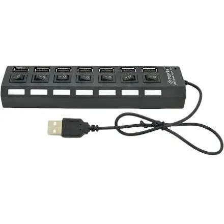 Хаб Usb GRAND Hub 7 ports 7 switch с выключателем на каждый порт - фото 1