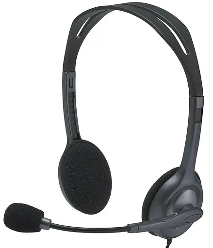 Комп'ютерна гарнітура Logitech H111 Stereo Silver (981-000593) - фото 1