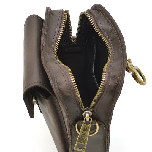 Чоловіча шкіряна сумка на пояс TARWA 20х13.5х5 см sum0025939 - фото 16