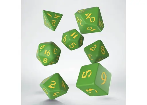 Набір кубиків Classic Runic Green & yellow Dice Set , 7 шт. (SCLR2F) - фото 2