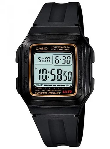 Часы наручные мужские Casio F-201WA-9AEF (модуль №2519, 3238)
