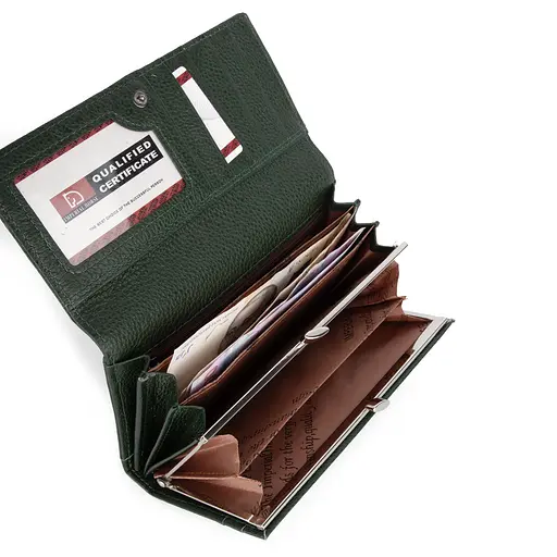 Кошелек женский кожаный Horse Imperial А0001-А темно-зеленый - фото 2