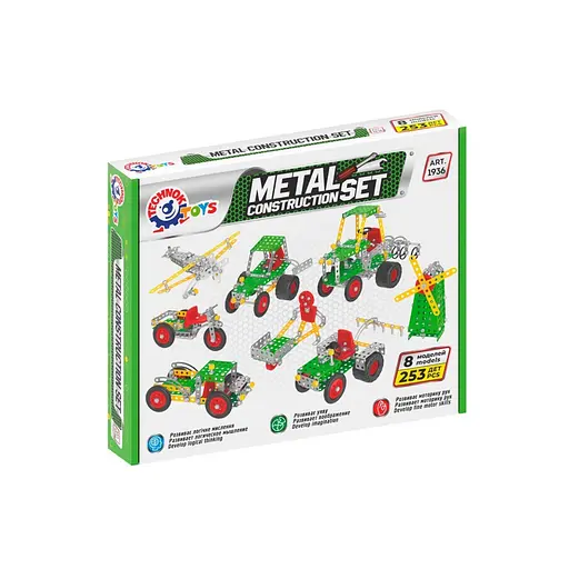 Детский Конструктор металлический "Фермерская техника" ТехноК 1936TXK, 253 детали - фото 2