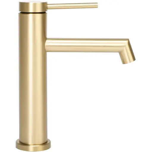 Змішувач для умивальника Rea Foss brushed gold низький REA-B5316 Золотий - фото 2