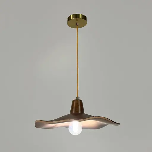 Підвісний світильник-квітка у корпусі Ø 38х9 см з імітацією дерева | Line F | Арт. SGA30-380 - фото 4