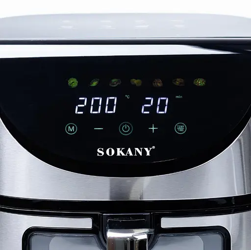 Аэрофритюрница аэрогриль безмасляная Sokany SK-10031 7л 1700 Вт Черная - фото 3