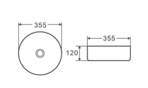 Умивальник накладний Mixxus Premium Topper-0101 Black 355x355x120 мм MP6490, Чорний матовий - фото 2