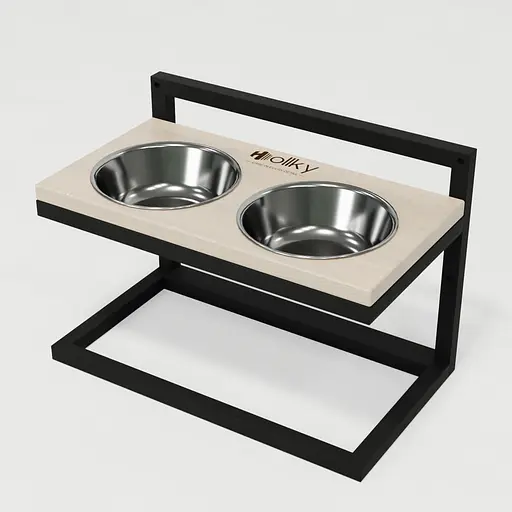 Hollky Flex M — миски на регульованій підставці для середніх собак (2 × 0.85 л) - фото 2
