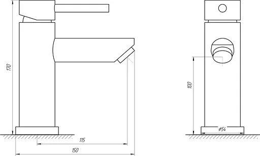 Смеситель для умывальника Globus Lux Alpen SBT1-101 Нержавеющая сталь - фото 5