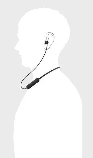 Наушники беспроводные Sony WI-C200 Black - фото 6