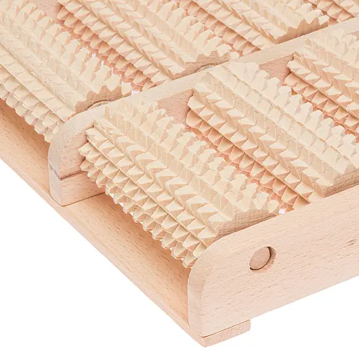 Масажер для ніг дерев'яний зубчастий на 10 роликів Праймед 30х26.5х5 см, Woodly 84197 - фото 6