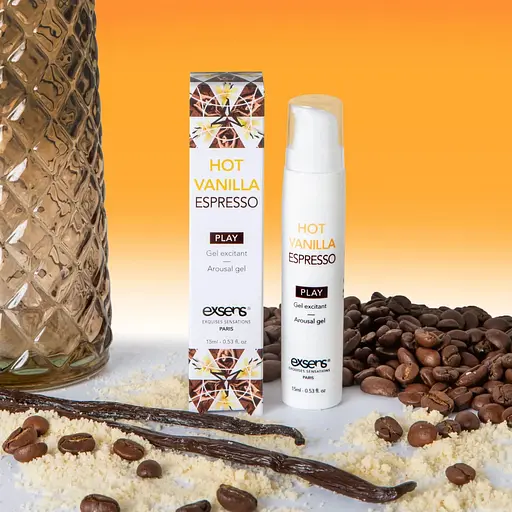 Стимулюючий гель Exsens Kissable Hot Vanilla Espresso 15 мл - фото 4