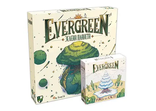 Настольная игра Games 7 Days Evergreen: Зеленая планета с дополнением Сосны и кактусы (укр.) (EVG001UA+1)