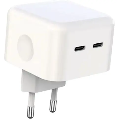 Мережевий зарядний пристрій XO L102 EU Dual QC3.0 type-C port 35W 3A White