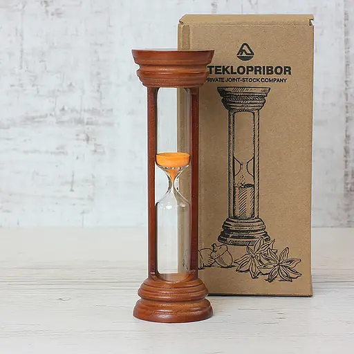 Часы песочные в деревянном корпусе на 10 минут (цвет вишня/песок оранжевый), Склоприлад 86722 - фото 2