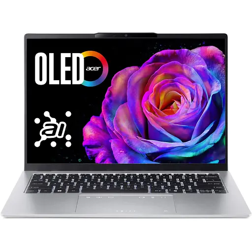 Acer Ноутбук Swift Go 14 SFG14-74 14" WUXGA OLED, Intel U9-285H, 32GB, F1TB, UMA, Win11, серебристый