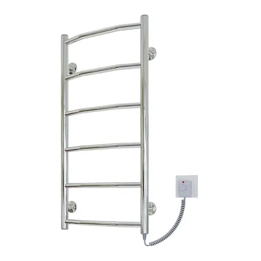 Електрична рушникосушарка Kosser Трапеція 800x400/6 ER рег. ДТ04ER, Хром, Праве - фото 1