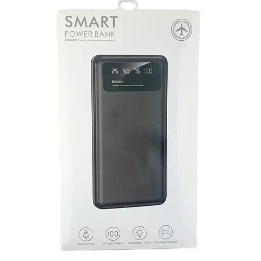 УМБ Power Bank 20000mAh повербанк с экраном и фонариком White (11226) - фото 6