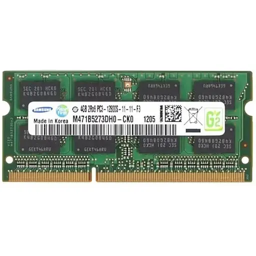 Оперативна пам'ять для ноутбука Samsung SO-DIMM 2Rx8 DDR3 4GB 1600MHz PC3-12800 Б/В
