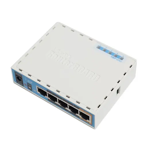Маршрутизатор Mikrotik RB951Ui-2ND hAP with 650MHz CPU, 64MB RAM, 5xLAN, built-in 2.4Ghz 802.11b/g/n - фото 2