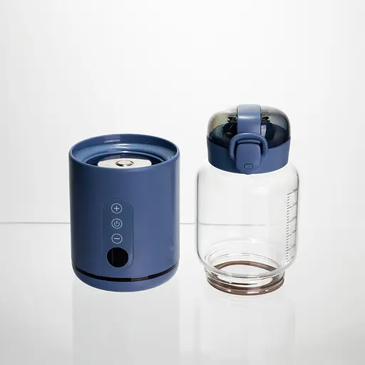 Пляшка з підігрівом для дитячого харчування та напоїв 300 мл з акумулятором підігрівач термос для дитячого харчування Синій Yiwu HW01BL - фото 8