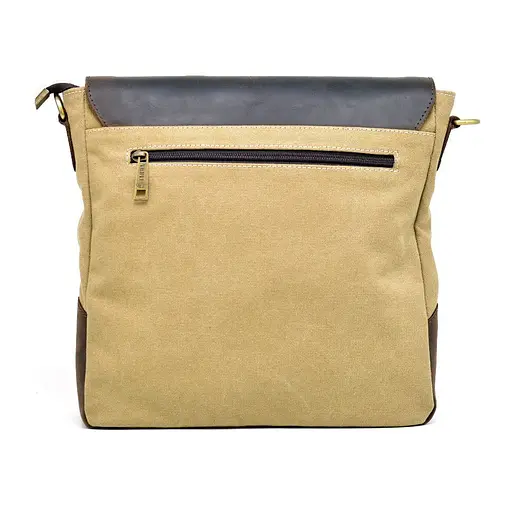 Кожаная мужская сумка через плечо TARWA 30х32х7.5 см sum0025859 - фото 3