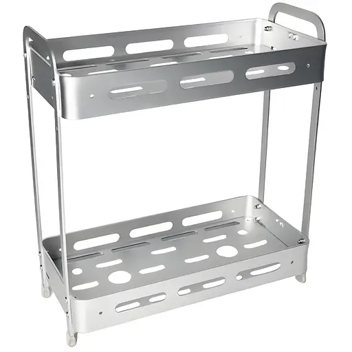 Полка Homax двухуровневая прямоугольная алюминиевая 35.9х33.3х15.5 см серебристая (EBA-3540 AL)