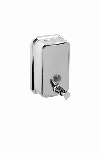 Дозатор настінний для рідкого мила 500 мл Platinum 401 (полірована нержавійка), Нержавіюча сталь - фото 1