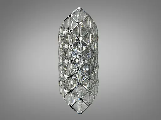 Кришталеве бра Diasha 9130B420CH хром під дві лампи - фото 1