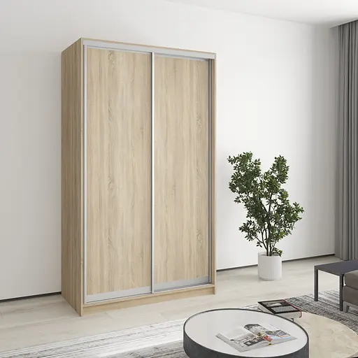 Шкаф-купе двухдверный MebelStar Стандарт AL 2ДСП 120x60x210 см Дуб сонома (MBS-2317)